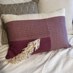 Summer and Rose accent Pillow lavender and cream
